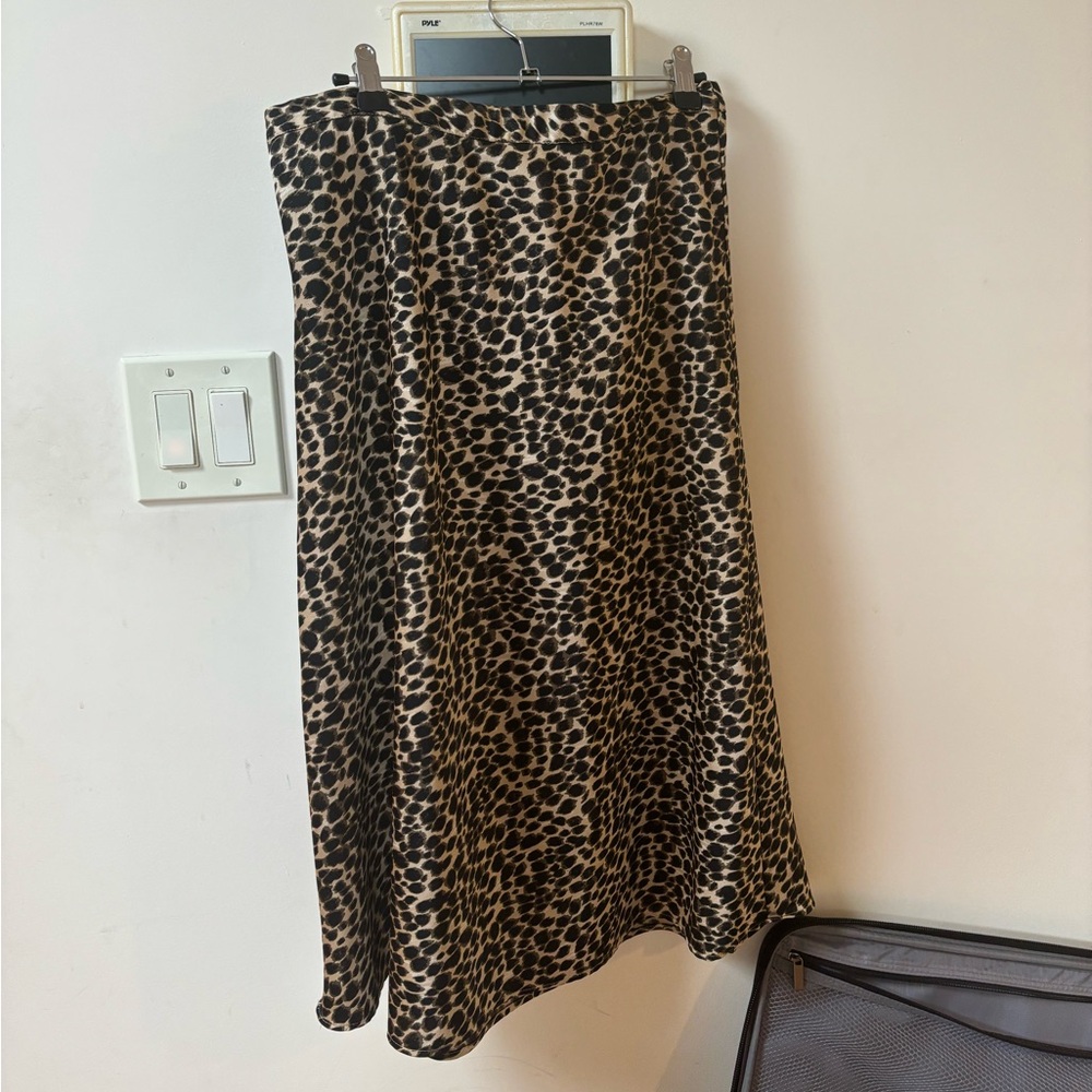 J. Crew Midi cheetah print skirt